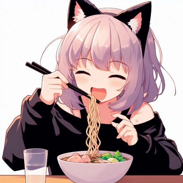 夜食のラーメンいただきま～す