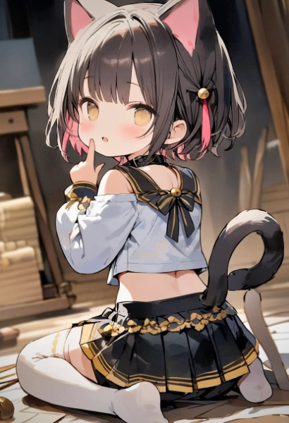 振り返る黒猫ちゃん