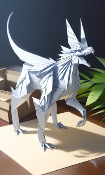 折り紙の恐竜