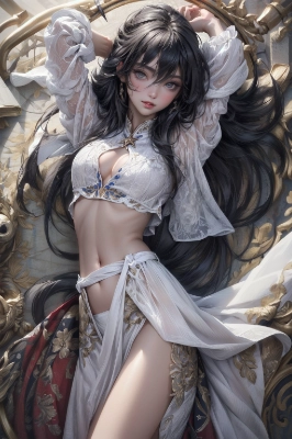 lingerie expressive black eyes