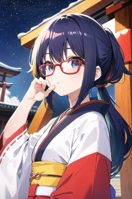 メガネ巫女