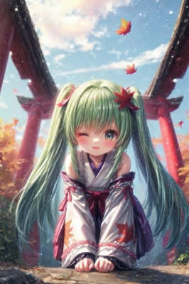幼なじみの巫女ミクちゃん