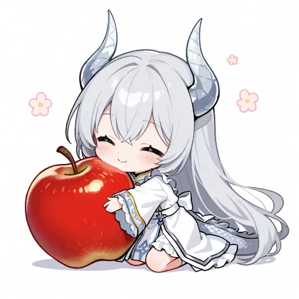 ちびプラとリンゴ