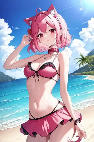 猫耳ピンクガール