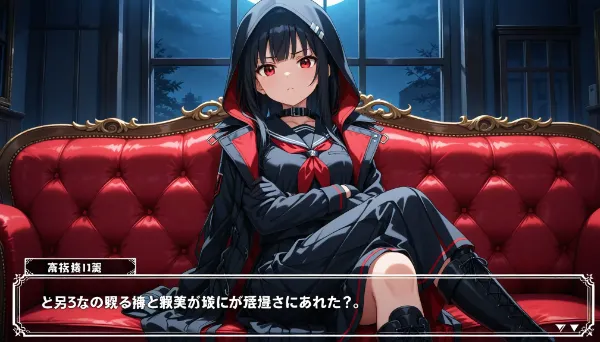 ビジュアルノベルゲーム画面