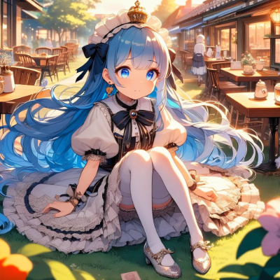 夕暮れのカフェ