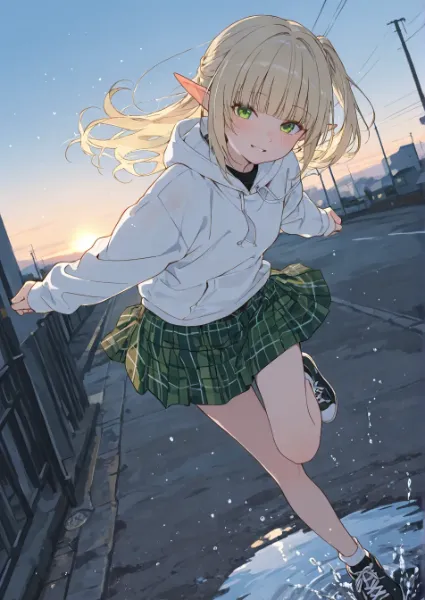 朝の街を駆ける