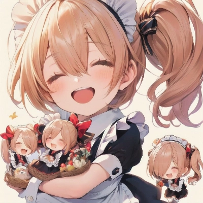 サイドテールのメイドちゃんズ