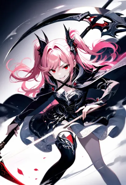 紅き瞳の少女と黒き大鎌の舞