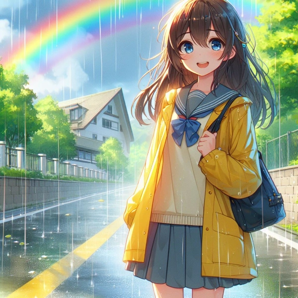 雨上がりの虹