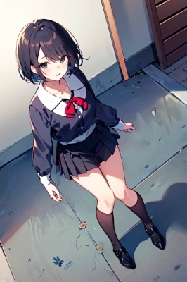 こちらを見る女の子