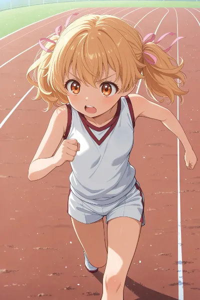 全力で走る少女