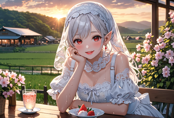 夕暮れのエルフ花嫁と甘い秘密の時間