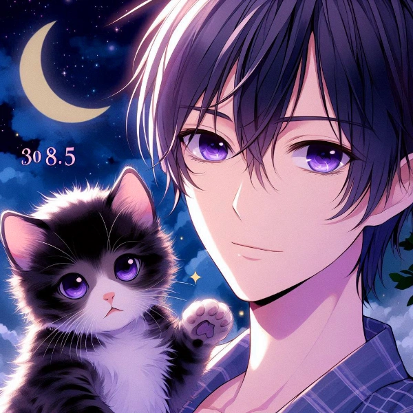 子猫と、黒髪短髪男性★その2(14枚)