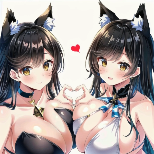 愛宕(アズールレーン) ふたりでハート