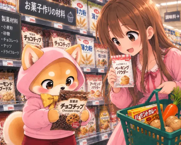 柴犬の魔法使い、焼き菓子を作りたい