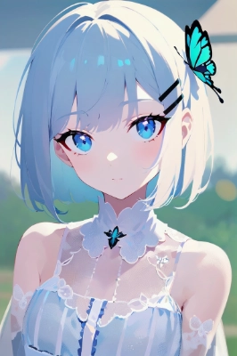 butterfly hair clip girl