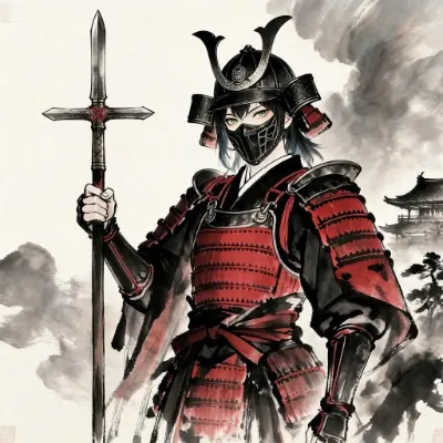 朱塗りの武将風