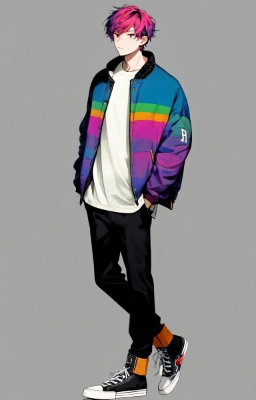 マルチカラー青年