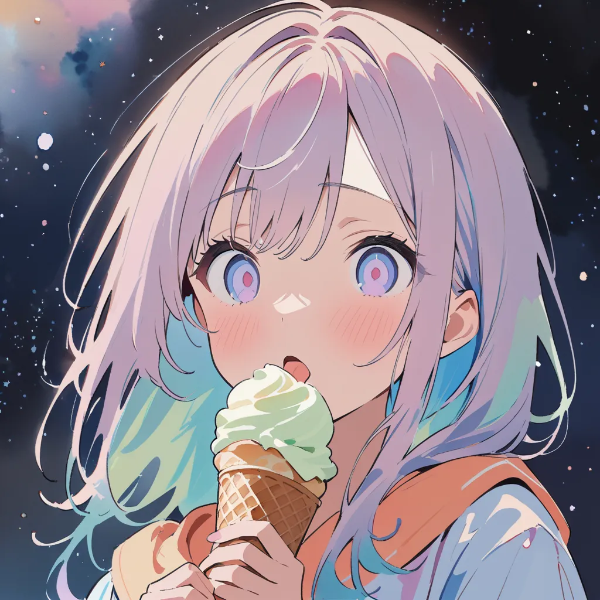 ソフトクリームに宇宙の真理を見出す女の子