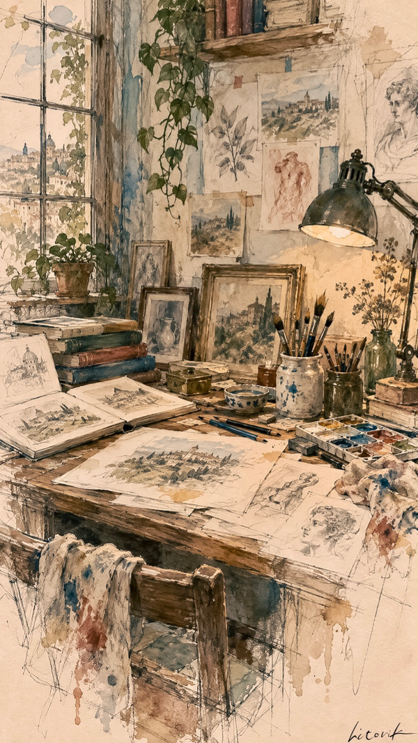 絵の具の染みた日々／スマホ壁紙アーカイブ