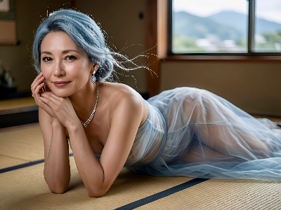 魅惑の熟女　蘭さん💞海の見える民宿旅館　畳の部屋　グラビア撮影③