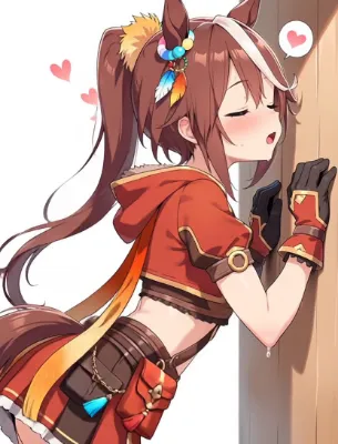 幸せそうな馬耳少女