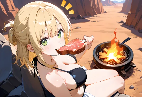 【お肉】女剣士のお肉にむしゃぶりついた話