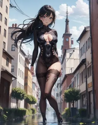 町中の少女