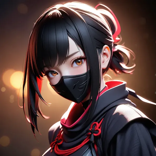 影に潜む黒マスクの少女