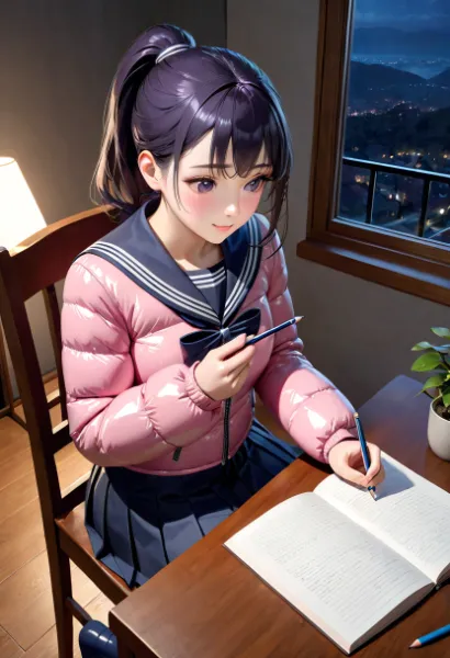 七夕の夜もお勉強