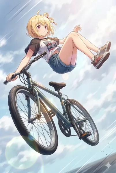 飛んだ自転車、浮かんだ少女