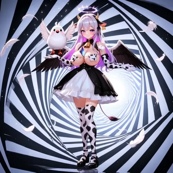 (コラボ)モノクロな世界と白雀ちゃん