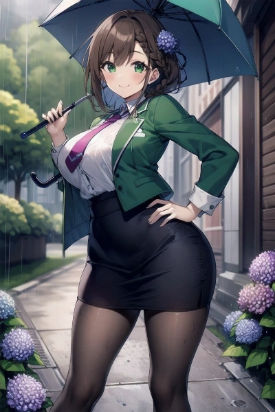 雨の日のちひろさん