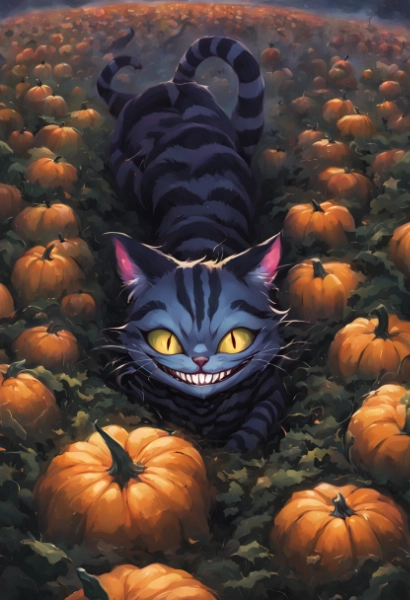 かぼちゃ畑のチェシャ猫