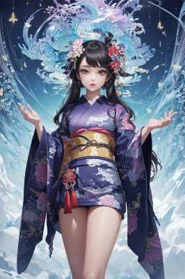 my style my model potential fractal art kimono