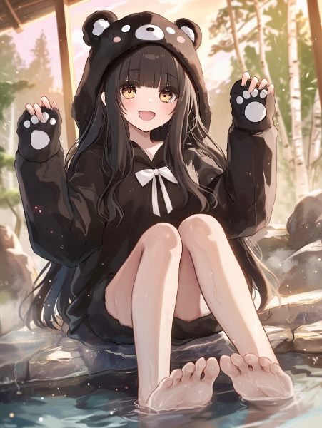 くま娘✖︎足湯🐾