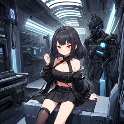 赤目のクールガールと守護者