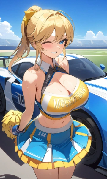 金髪お姉さんに応援してもらう🏎