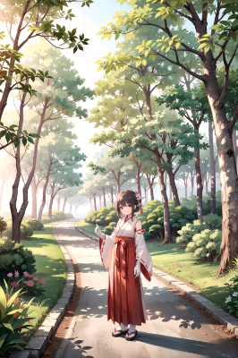 森の奥深くに住む巫女さん