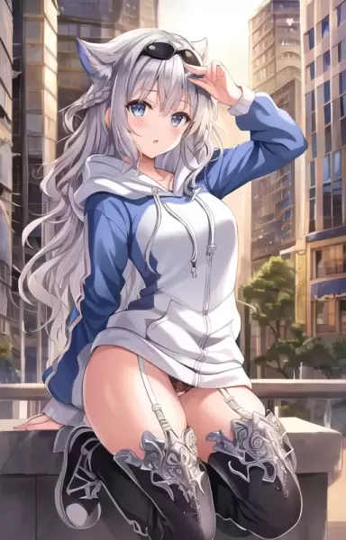 猫耳とパーカー