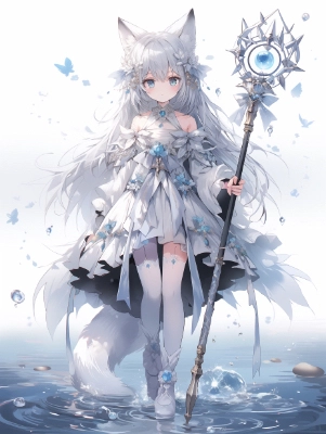 獣耳魔法少女(水)