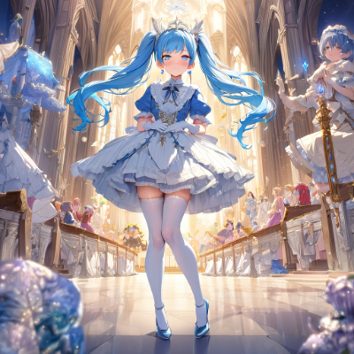 かわいい青髪さん