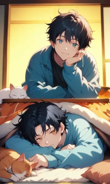 コタツで寝ると風邪ひくよ