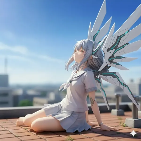 女子高生 × サイボーグ　オリジナル少女