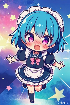 走るメイドさん