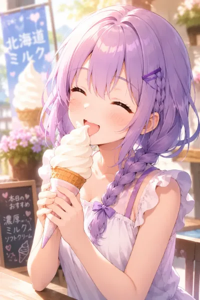 ソフトクリーム(๑'ڡ'๑)୨♡