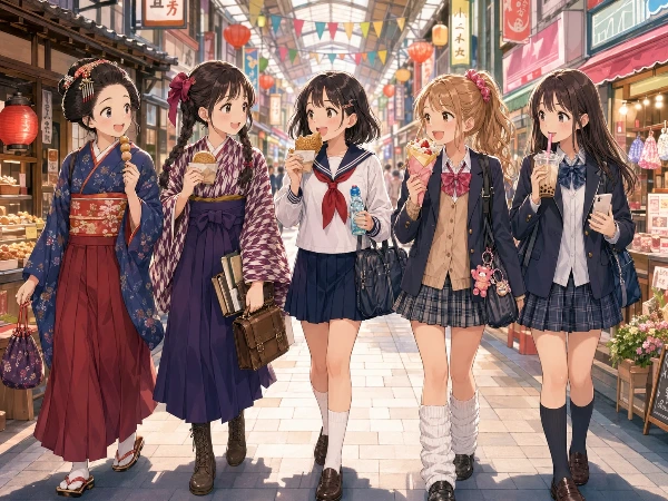五つの時代の買い食い日和