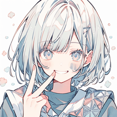 頬をはにかむ