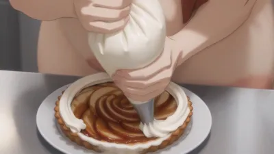 リンゴのタルトができました